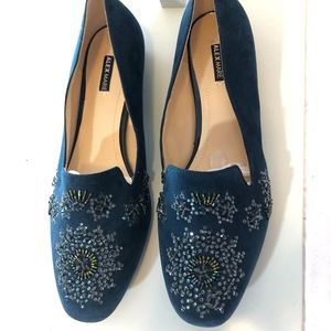 Alex Maria Blue Flats, Size 8